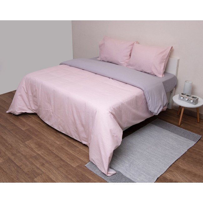 Παπλωματοθήκη Υπέρδιπλη 220x240 2553 Φανέλλα Ροζ